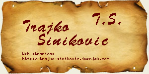 Trajko Šiniković vizit kartica